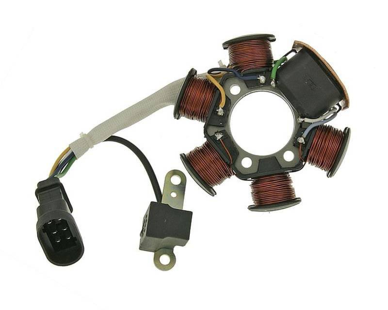 Lichtmaschine Stator kompatibel für APRILIA Mojito Custom 50cc, Scarabeo, Sport City One, SR, DERBI Atlantis von 2EXTREME