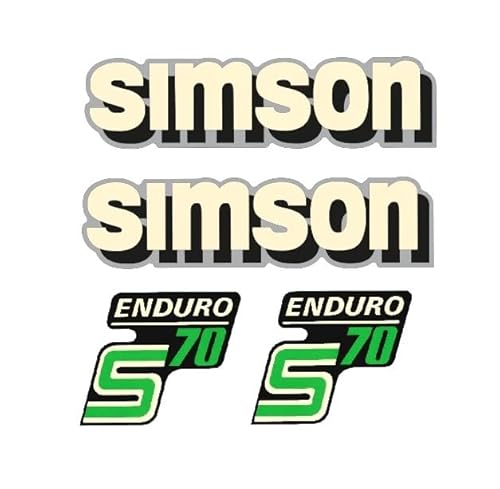 4 teiliges Wasserschiebebild Set Simson S70 Enduro von 2taktshop