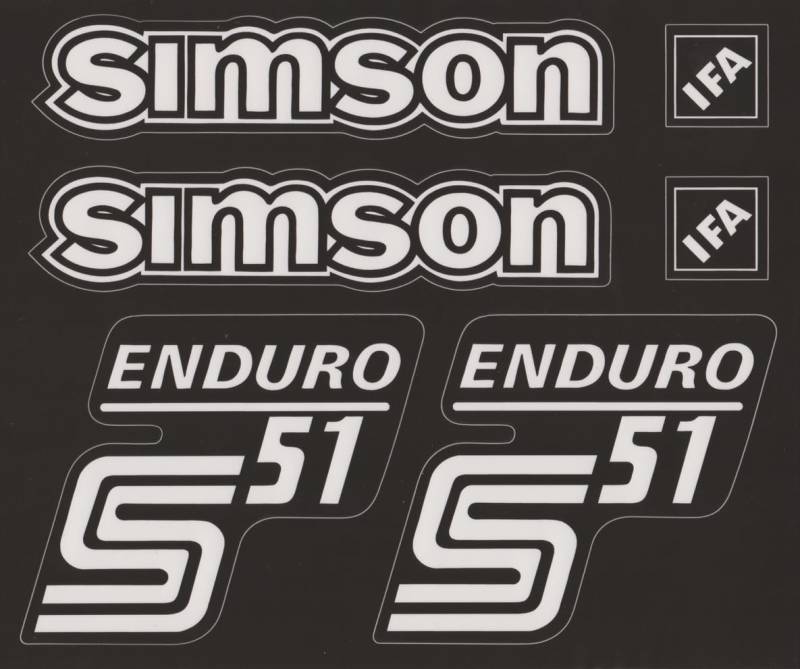 Transparente Simson S51 Enduro Aufkleber IFA Premium von 2taktshop