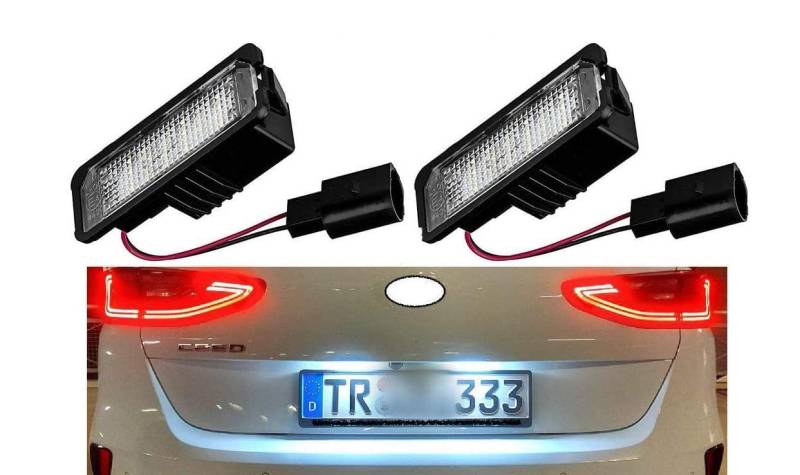 2x TOP LED SMD Kennzeichenbeleuchtung Nummernschildbeleuchtung (vwpx18) von 3D Carbon Design