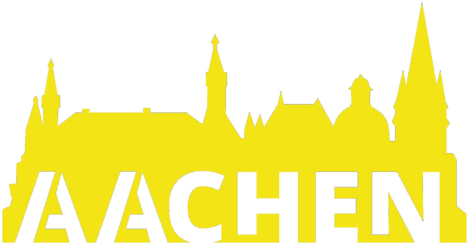 3DREAMS Aachen Skyline Auto Aufkleber - Grauer Car Sticker mit Aachener Dom und Rathaus lokalem Start-Up Souvenir aus Aachen für Öcher von 3DREAMS