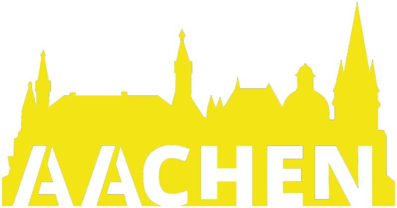 3DREAMS Aachen Skyline Auto Aufkleber - Grauer Car Sticker mit Aachener Dom und Rathaus lokalem Start-Up Souvenir aus Aachen für Öcher von 3DREAMS