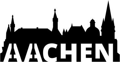 3DREAMS Aachen Skyline Auto Aufkleber Car Sticker Oche Aachen Dom Rathaus grau made in Germany von Aachener Start Up super als Geschenk oder Souvenir (schwarz) von 3DREAMS