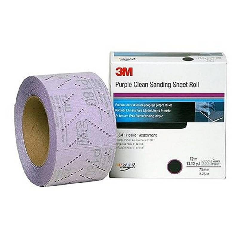 3M Hookit Purple Clean Schleifblatt-Rolle 334U, 30701, P600, 70 mm x 12 m von 3M