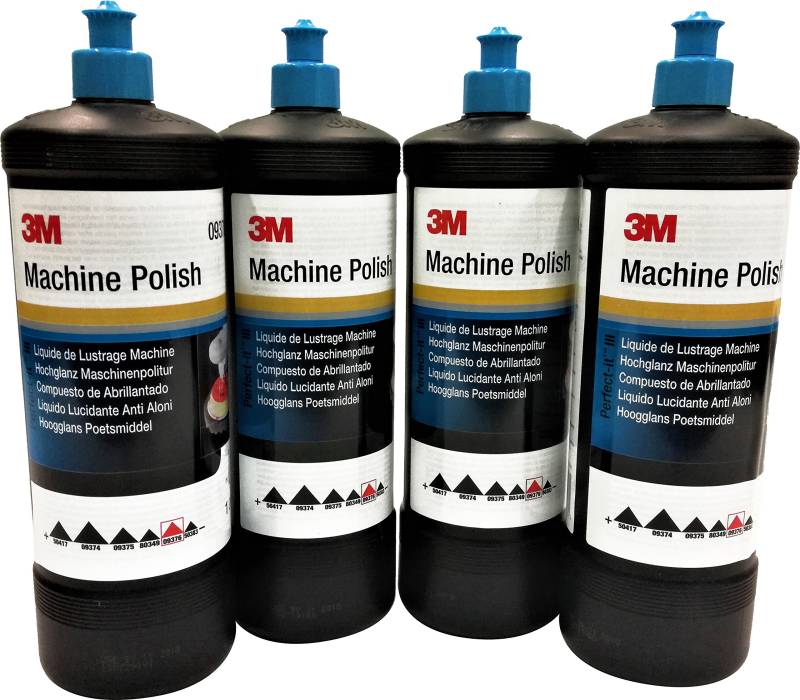 3M Perfect-It 09376 Polish Anti-Schleifmittel für Hochleistungs-Poliermaschine, zum Entfernen von Spiral- und anderen leichten Oberflächen, 4 Stück von 3M