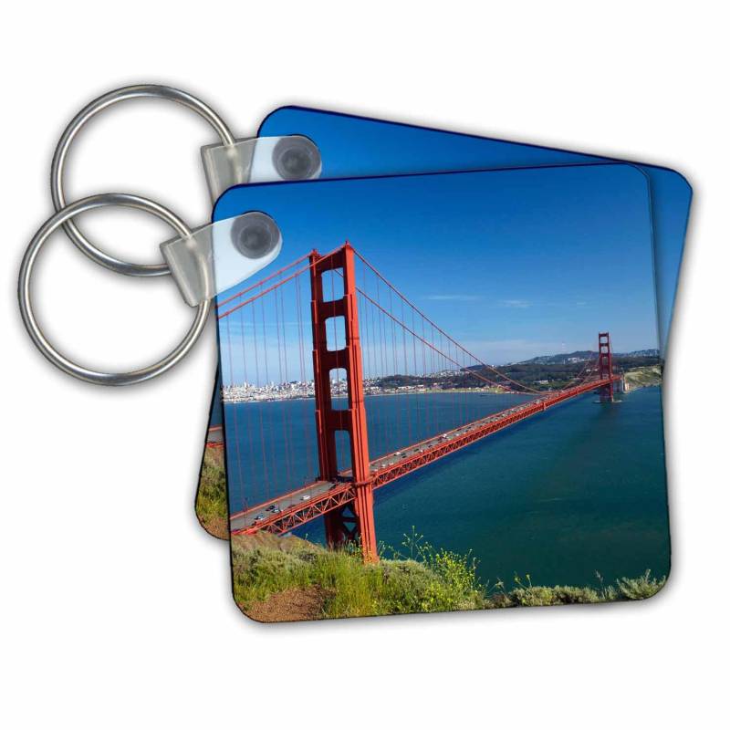 3dRose - USA, San Francisco, Golden Gate Bridge, San Francisco Bay - Schlüsselanhänger - (kc-230084-1) von 3dRose