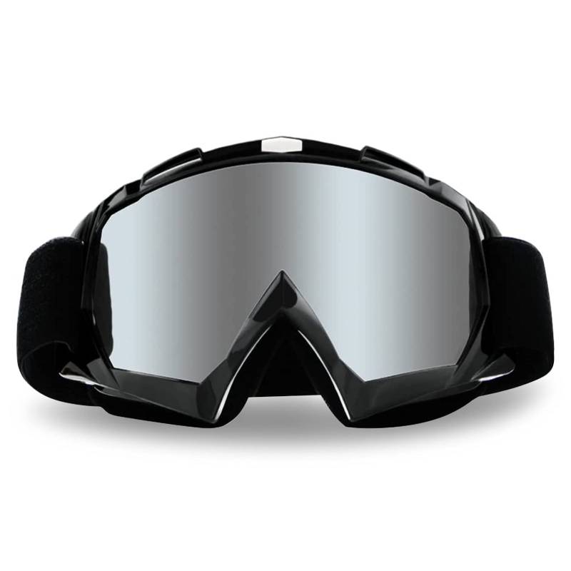 4-FQ Motocross Brille, Motorradbrille, Hochwertige Off Road Racing Crossbrille, Anti Fog UV Schutzbrille Sportbrille Retro Radbrille für ATV Dirt Bike, Verstellbarer Brille für Brillenträger von 4-FQ