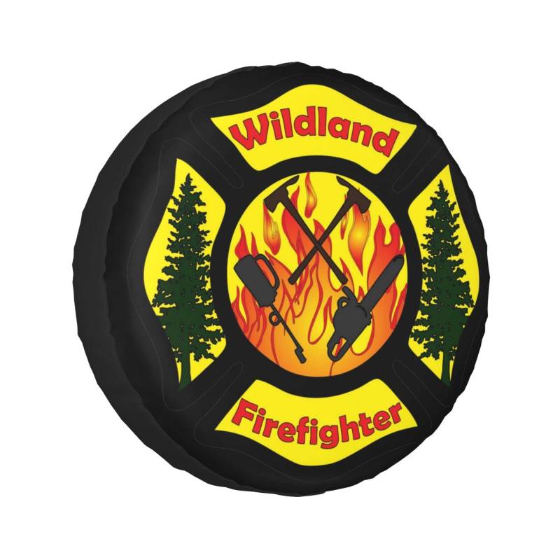 452 Reifentüten Wildland Firefighter Malteserkreuz Universal Reserveradabdeckung Personalisierte Reifentaschen Für Caravan,Truck,Geburtstag 14 inch von 452