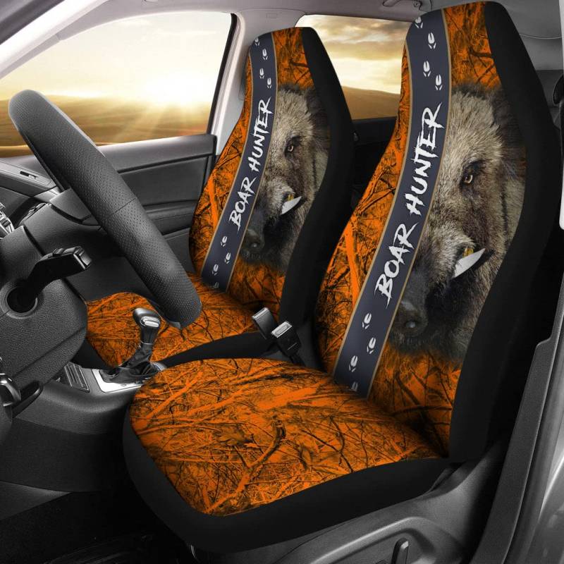 Auto Sitzbezüge Wildschwein-Orange-Jagdtarnung Autositzbezug Wasserdicht Innenraum Sitzschoner Für Anhänger, Wohnmobil, Lastwagen, 52X138Cm von 456