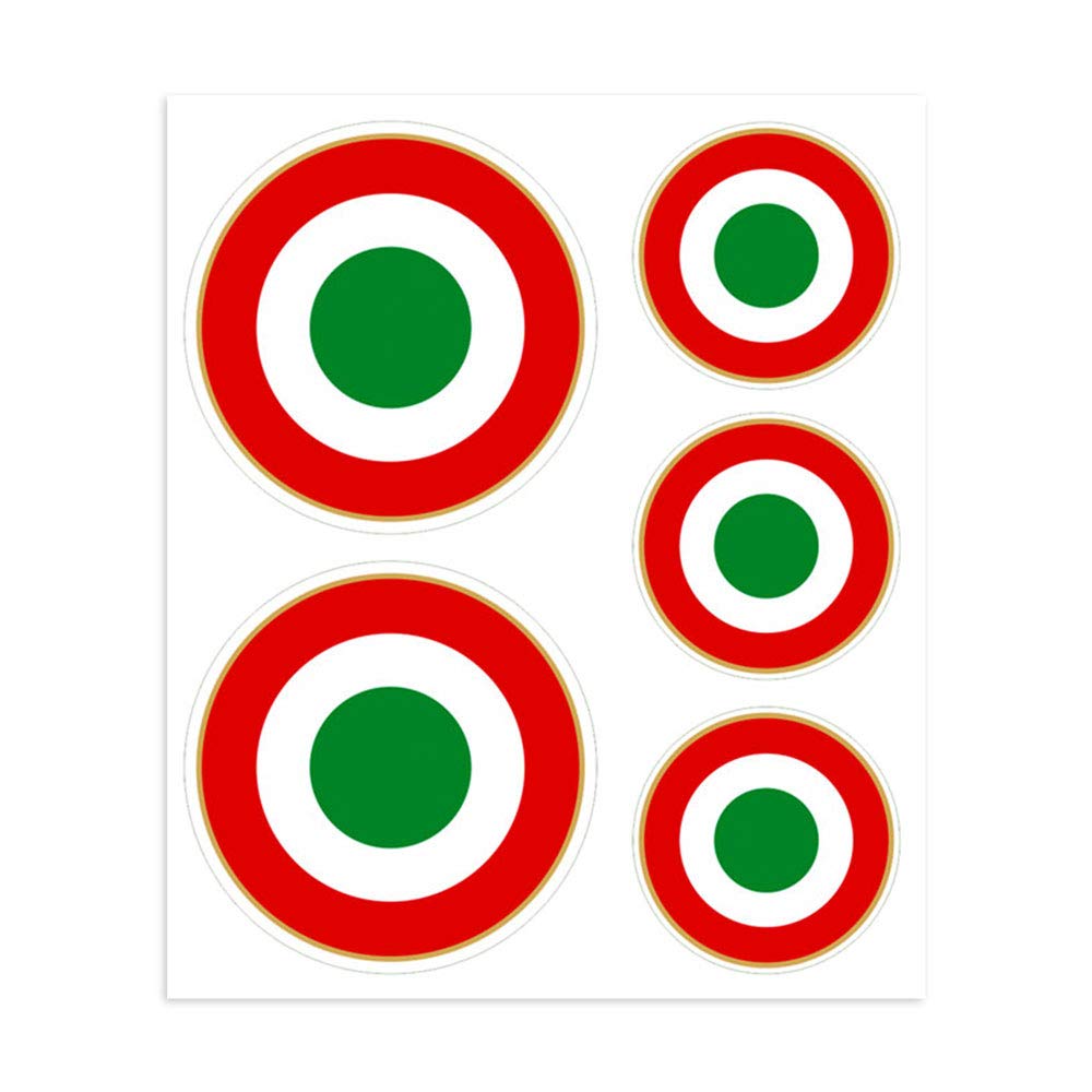 4R Quattroerre.it 32109 Sticker Aufkleber Italien Flagge Kokarde, 13.5 x 16 cm von 4R Quattroerre.it