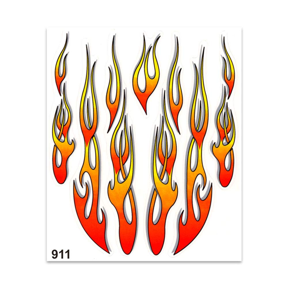 4R Quattroerre.it 911 Aufkleber Flammen, 20 x 24 cm, Mehrfarbig von 4R Quattroerre.it