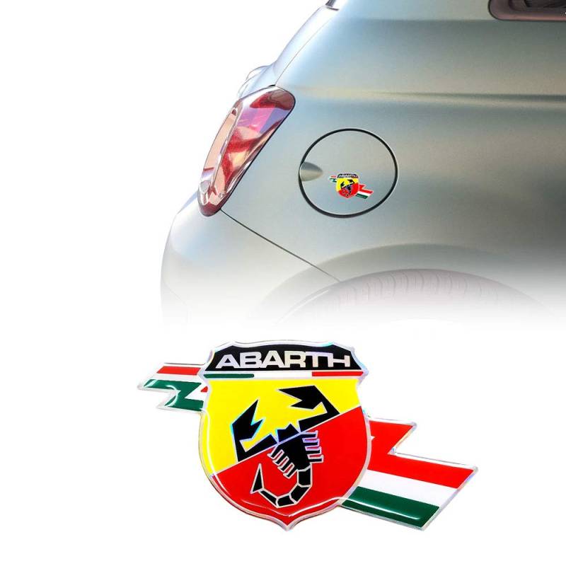 Quattroerre Offizieller 3D-Aufkleber für Fiat 500 Abarth Tankdeckel, 50 mm von 4R Quattroerre.it