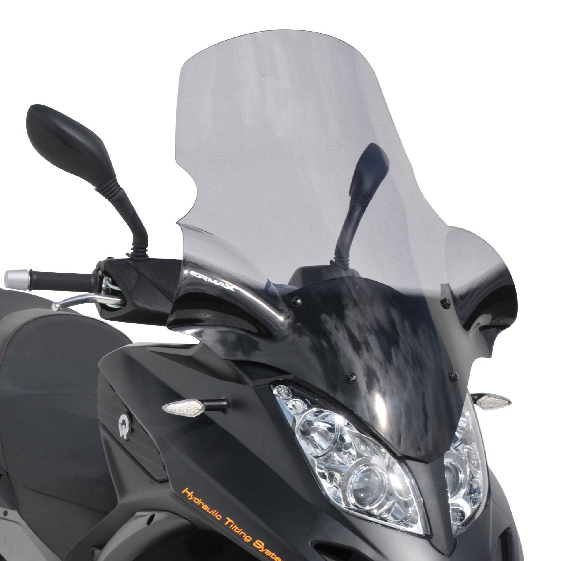 Ermax Windschutzscheibe für Scooter mit hoher Schutz (80 cm) kompatibel mit QUADRO QV3 und QV4 2018-2019 transparent von 4moto