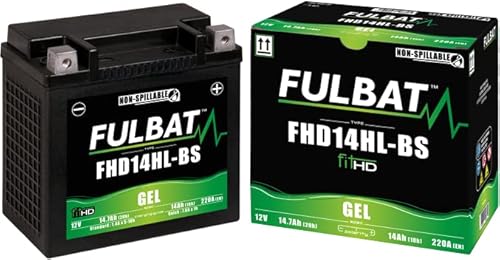 FULBAT Gel-Batterie mit hoher Kapazität kompatibel mit VRSCA 1130 V-ROD 2002-2003 - 2004-2005 von 4moto