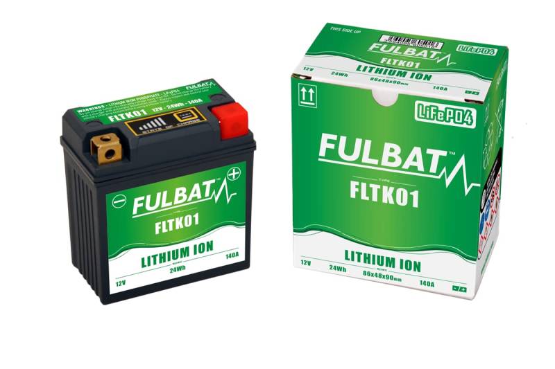 Fullbat Lithium-Batterie kompatibel mit Husqvarna FC 450 Cross - FX 450 2016-2017 Yuasa-Code entspricht YTTK01 von 4moto