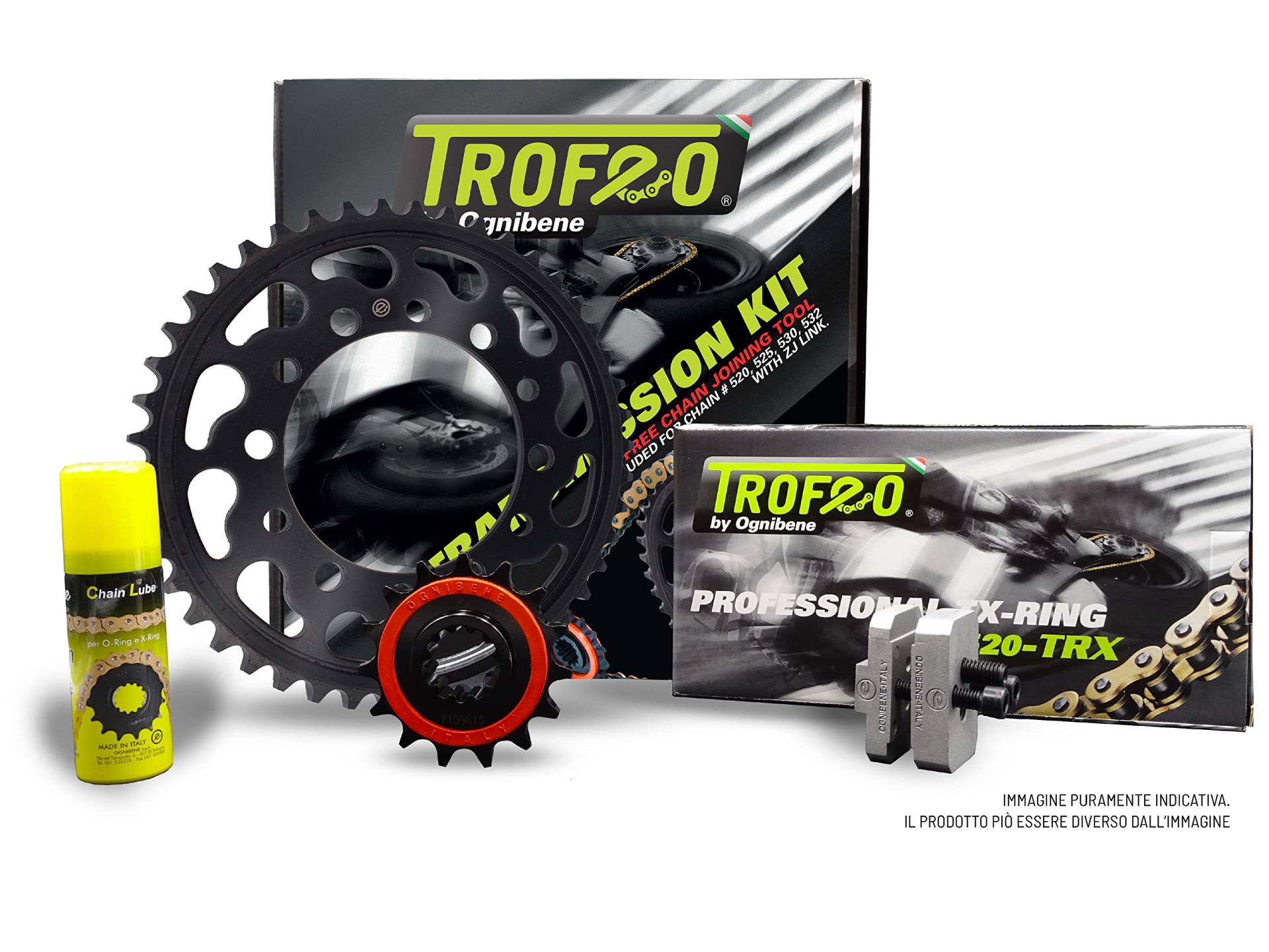 Professioneller Kettensatz Trofeo kompatibel mit RCR 50 2006 von 4moto