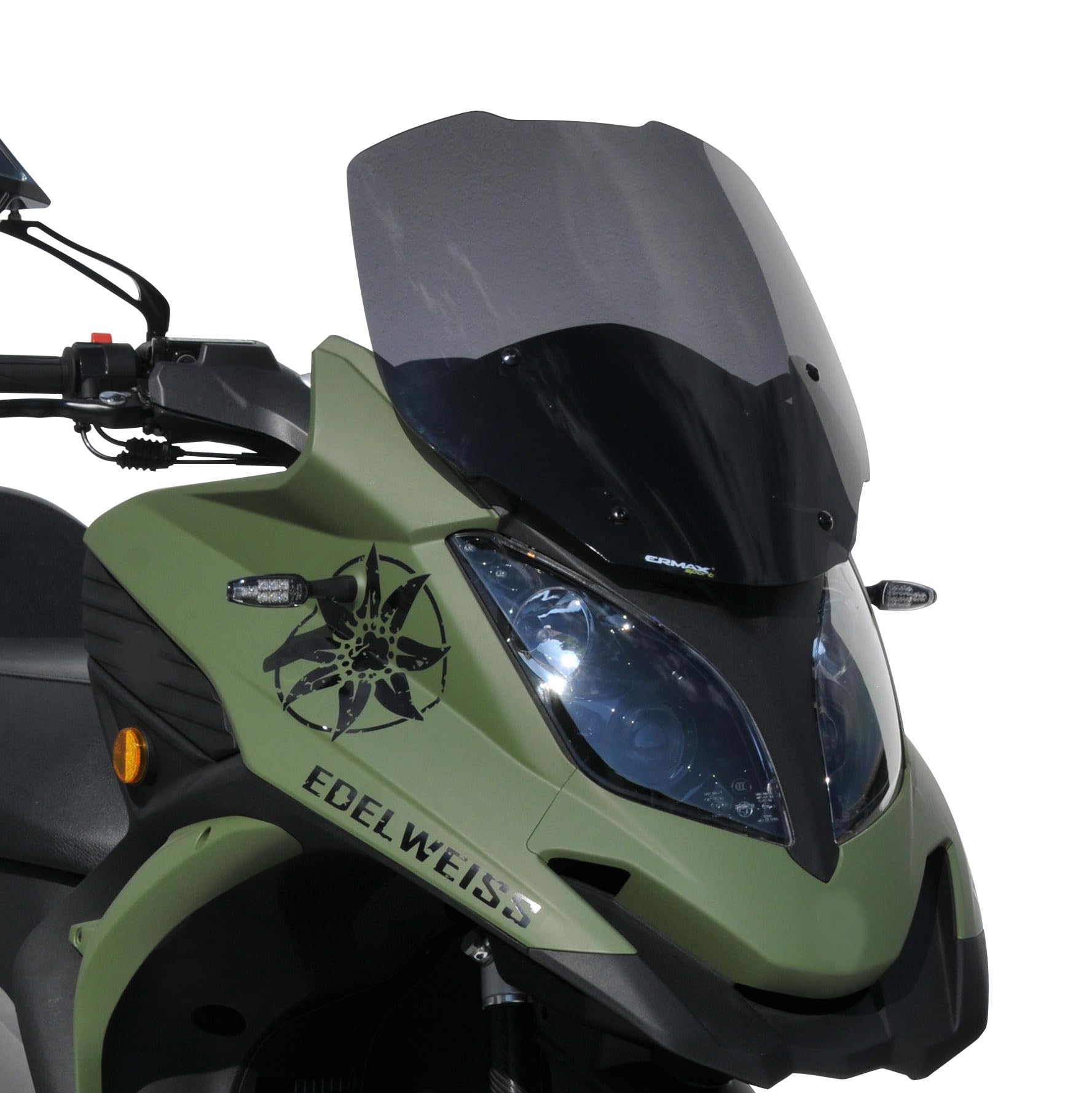 4moto Windschutzscheibe Sport (45 cm) kompatibel mit QUADRO QV3 und QV4 2018-2019 grau hergestellt von Ermax von 4moto