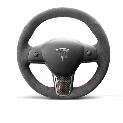 Lenkradbezug für Tesla Model Y, Lenkrad Abdeckung Steering Lenkradschoner, Lenkradhülle Lenkradbezug, Auto Zubehör,A von 7ffeiLL