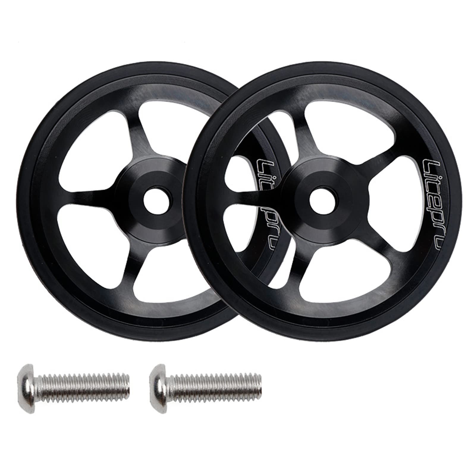 Faltrad Easy Wheel Extender ，Leichtmetallradverlängerung, Teleskophebelverlängerung für Brompton-Fahrradzubehör (Größe B, Schwarz) von A/A