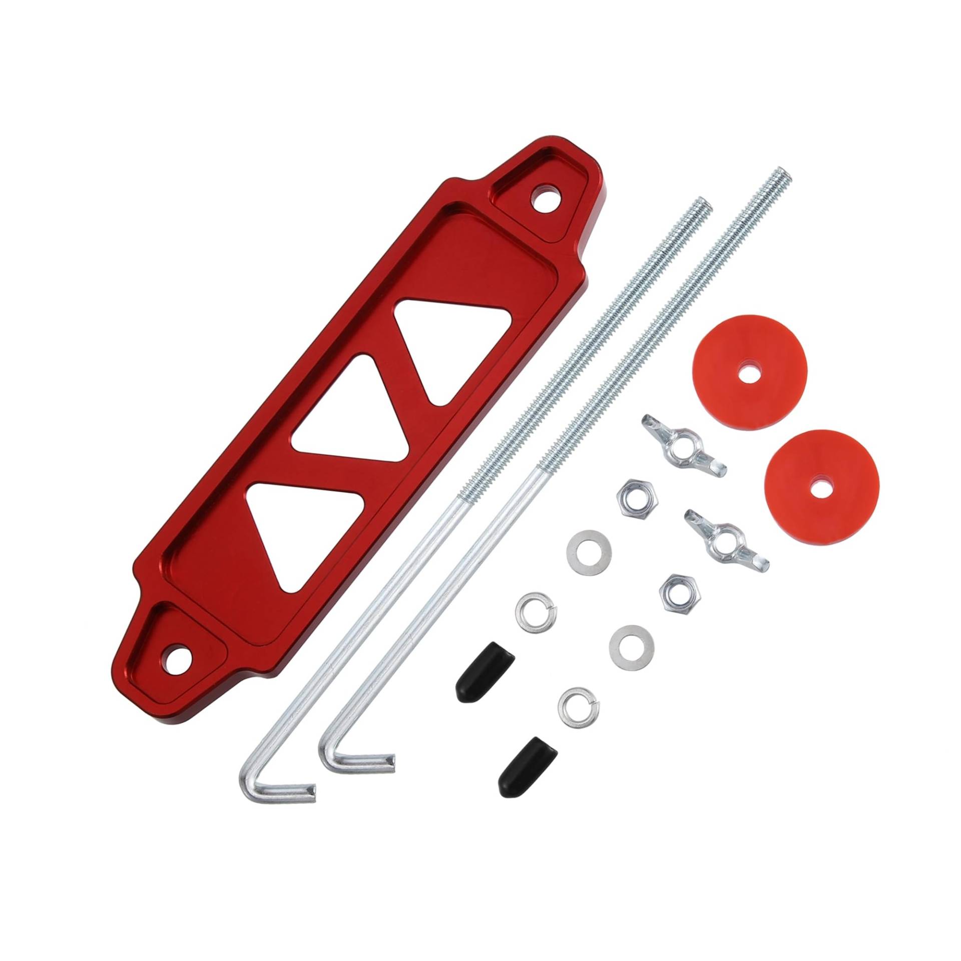 A ABSOPRO 1 Set Autobatterie Haltebügel Befestigungssatz mit 8 Zoll J Haken Rot Artikelaustausch von A ABSOPRO