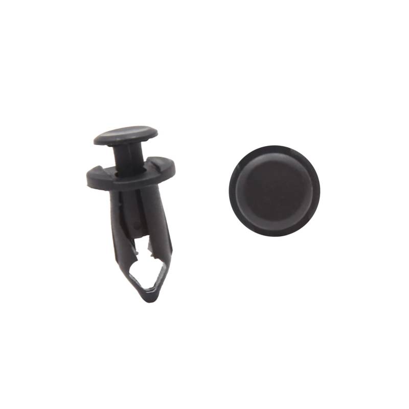 A ABSOPRO 100 Satz Befestigung 7mm Loch Niet Halter Push Clip Kunststoff Schwarz von A ABSOPRO