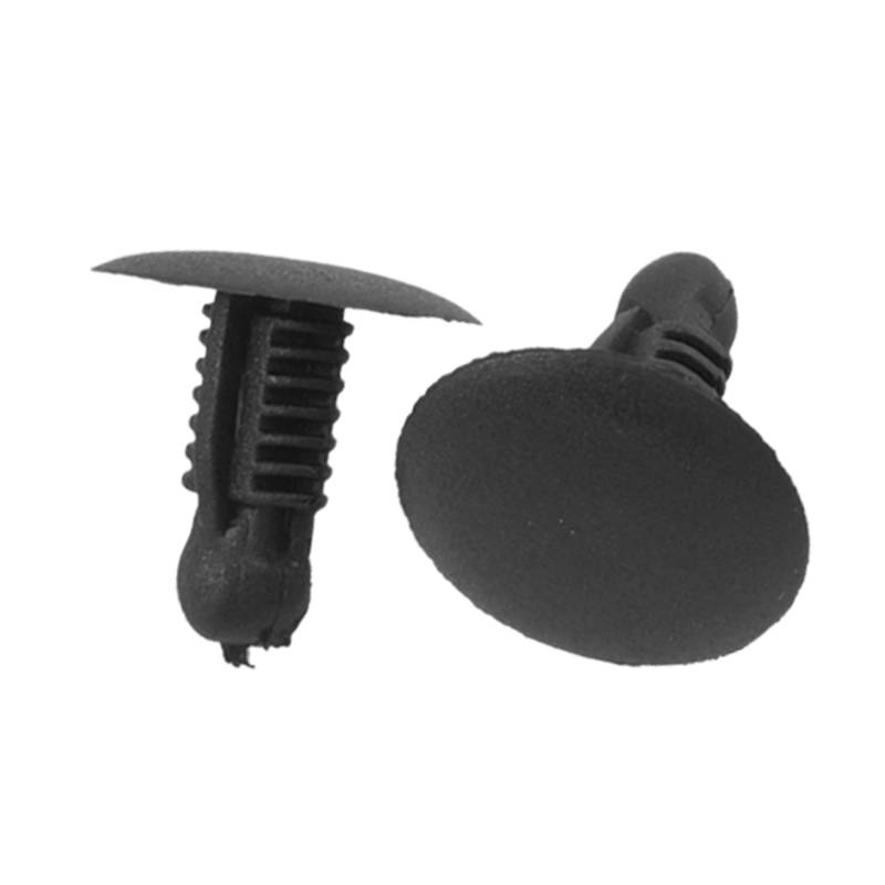 A ABSOPRO 100 Satz Drücken Verschluss 9x6.5mm Lochnieten Clips Nylon Schwarz von A ABSOPRO