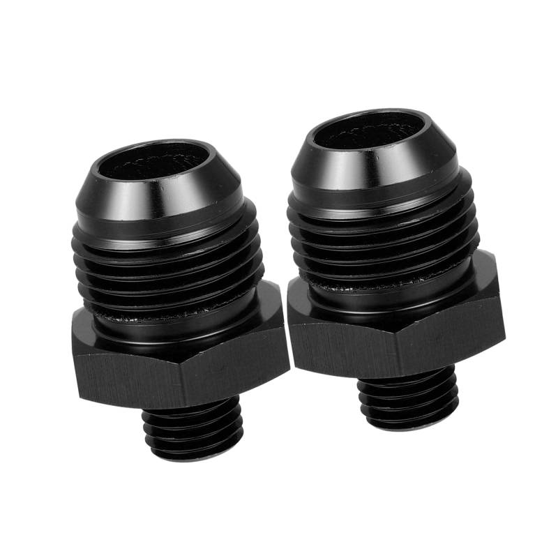 A ABSOPRO 2 Stück Auto Stecker Befestigung Adapter Flare Union Kupplung Schwarz AN10-M12*1,5 Artikelaustausch von A ABSOPRO