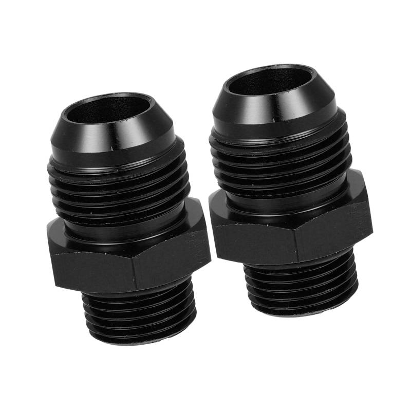 A ABSOPRO 2 Stück Auto Stecker Befestigung Adapter Flare Union Kupplung Schwarz AN10-M18*1,5 Artikelaustausch von A ABSOPRO