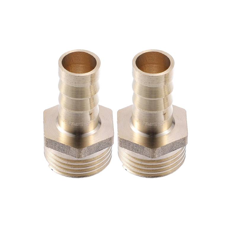 A ABSOPRO 2 Stück Schlauchtülle aus Messing Schlauchanschluss 1/2 Zoll Außengewinde Stecker Adapter 12mm von A ABSOPRO