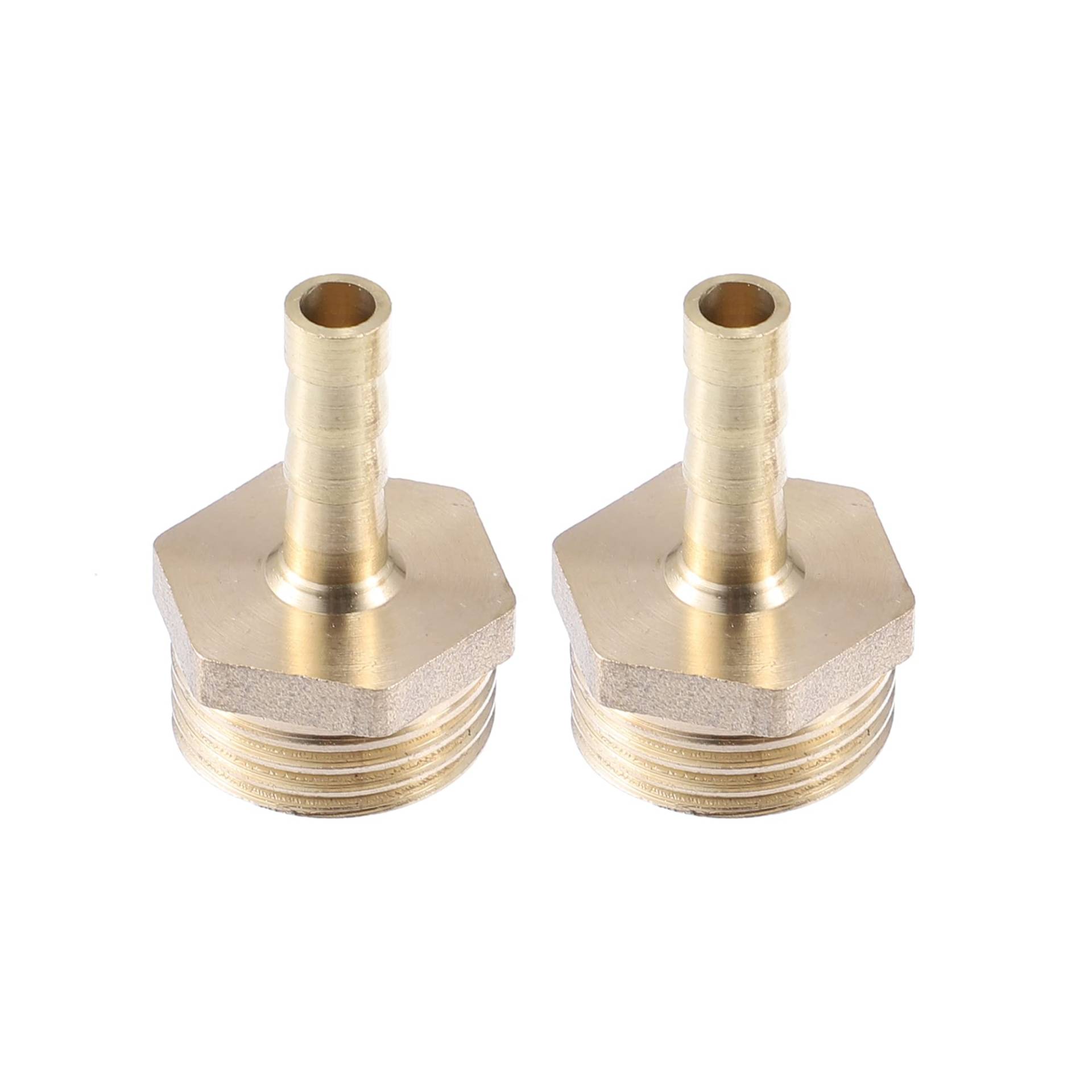 A ABSOPRO 2 Stück Schlauchtülle aus Messing Schlauchanschluss 1/2 Zoll Außengewinde Stecker Adapter 6mm von A ABSOPRO