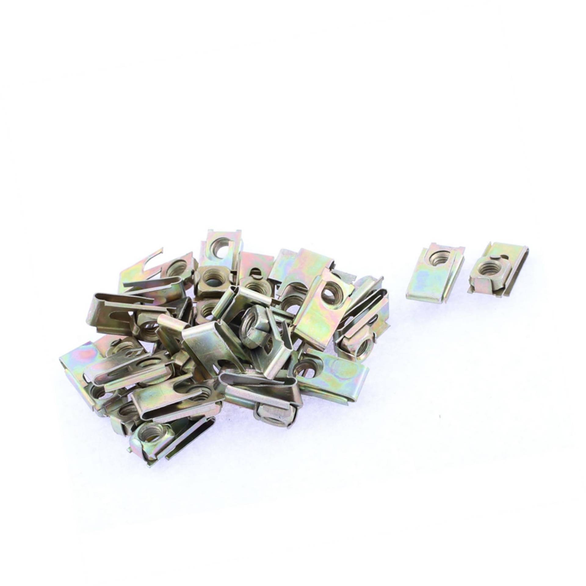 A ABSOPRO 30x Befestigungsschrauben U-Type Fastener Clip Nieten Metall 12.4mm x 23mm Artikelaustausch von A ABSOPRO