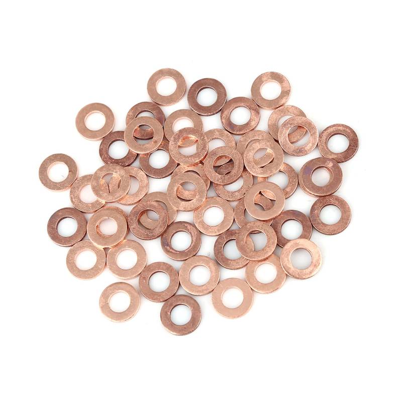 A ABSOPRO 50 Satz Kupferscheibe 6x12x1.5mm Flache Dichtungsring von A ABSOPRO