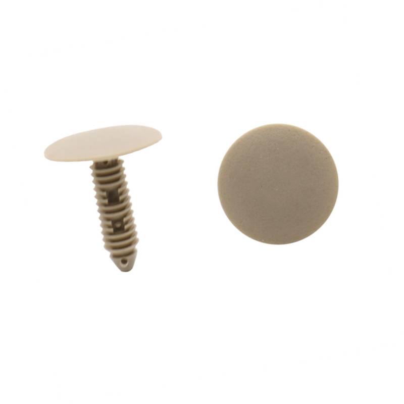 A ABSOPRO 50 Stück Kunststoffnieten Auto 6,5 mm Loch Türverkleidung Halter Clips Fastener Beige Artikelaustausch von A ABSOPRO