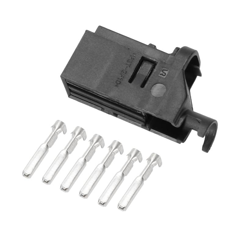 A ABSOPRO 6 Pin Auto Verkabelungsharnes Steckverbinder Stecker Nr. 4D0971636A Weiblicher Drahtanschluss Steckverbinder für Volkswagen für Audi Kunststoff Zinn-beschichtetes Kupfer 1 Satz von A ABSOPRO