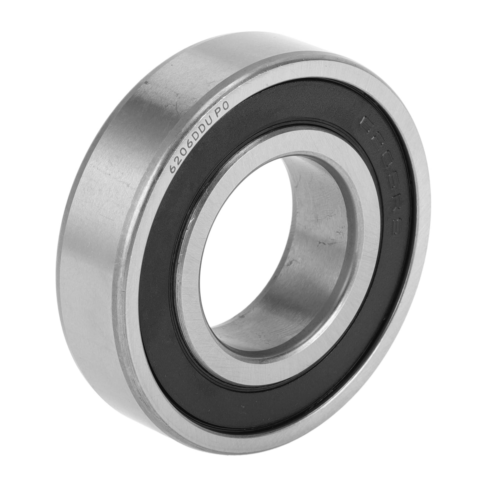 A ABSOPRO 6206DDU Rillenkugellager P0 30x62x16mm Geschmierte Lager Doppelgummilippe Schwarz Silberfarben Scooter Skateboard Rad von A ABSOPRO