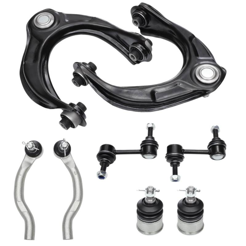 A ABSOPRO 8 Stück Vordere Aufhängung Kit Obere Querlenker Äußere Spurstangenendstücke Vordere Stabilisatorstange Verbindung für Honda Accord 2008-2012 Nr.K620614/K620615/ES800460/ES800459 von A ABSOPRO