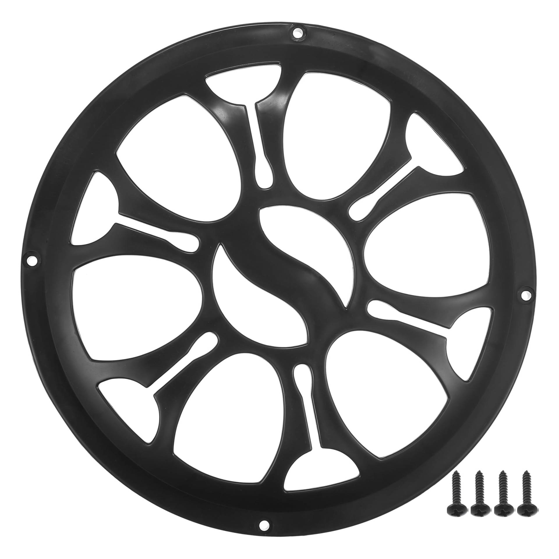 A ABSOPRO 8 Zoll Auto Lautsprecher Gitterabdeckung rund mit Schrauben Schwarz - 1 Stück von A ABSOPRO