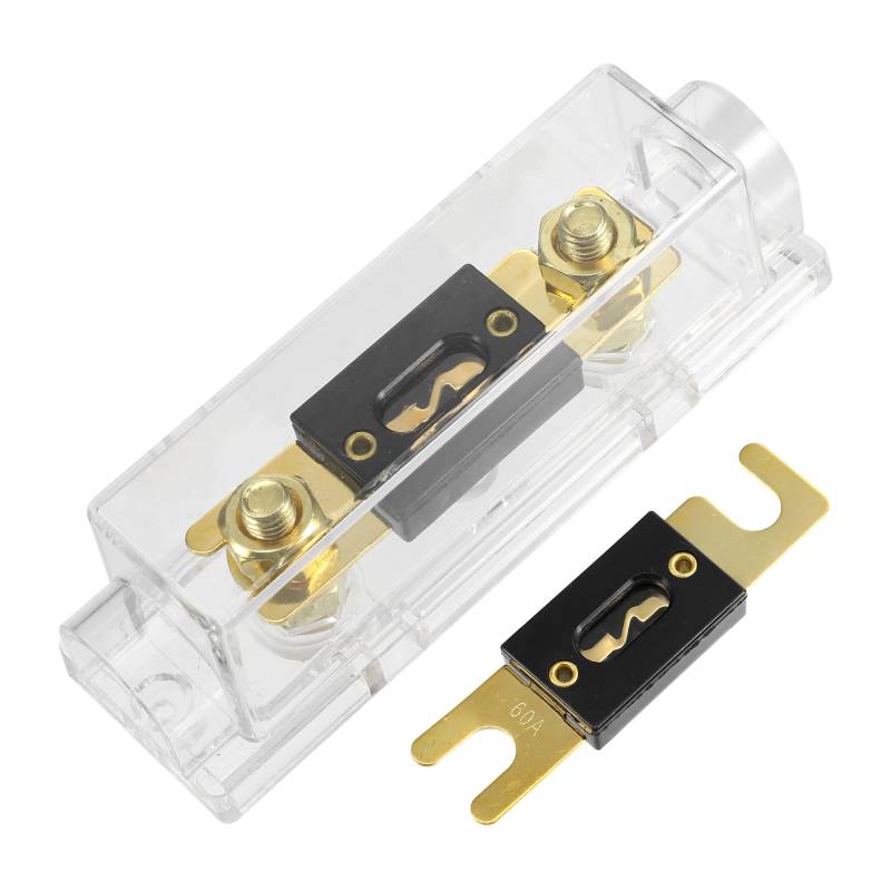 A ABSOPRO Auto Audio 0 4 8 Gauge Inline ANL Sicherungshalter mit 2 Stück 60A Sicherung von A ABSOPRO