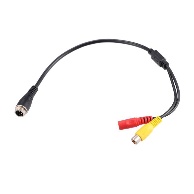 A ABSOPRO Auto Kamera Adapter 4 Pin auf RCA Adapter M12 4-Pin Stecker auf RCA AV DC Buchse Verbindungskabel Monitor Video Kabel Adapter von A ABSOPRO