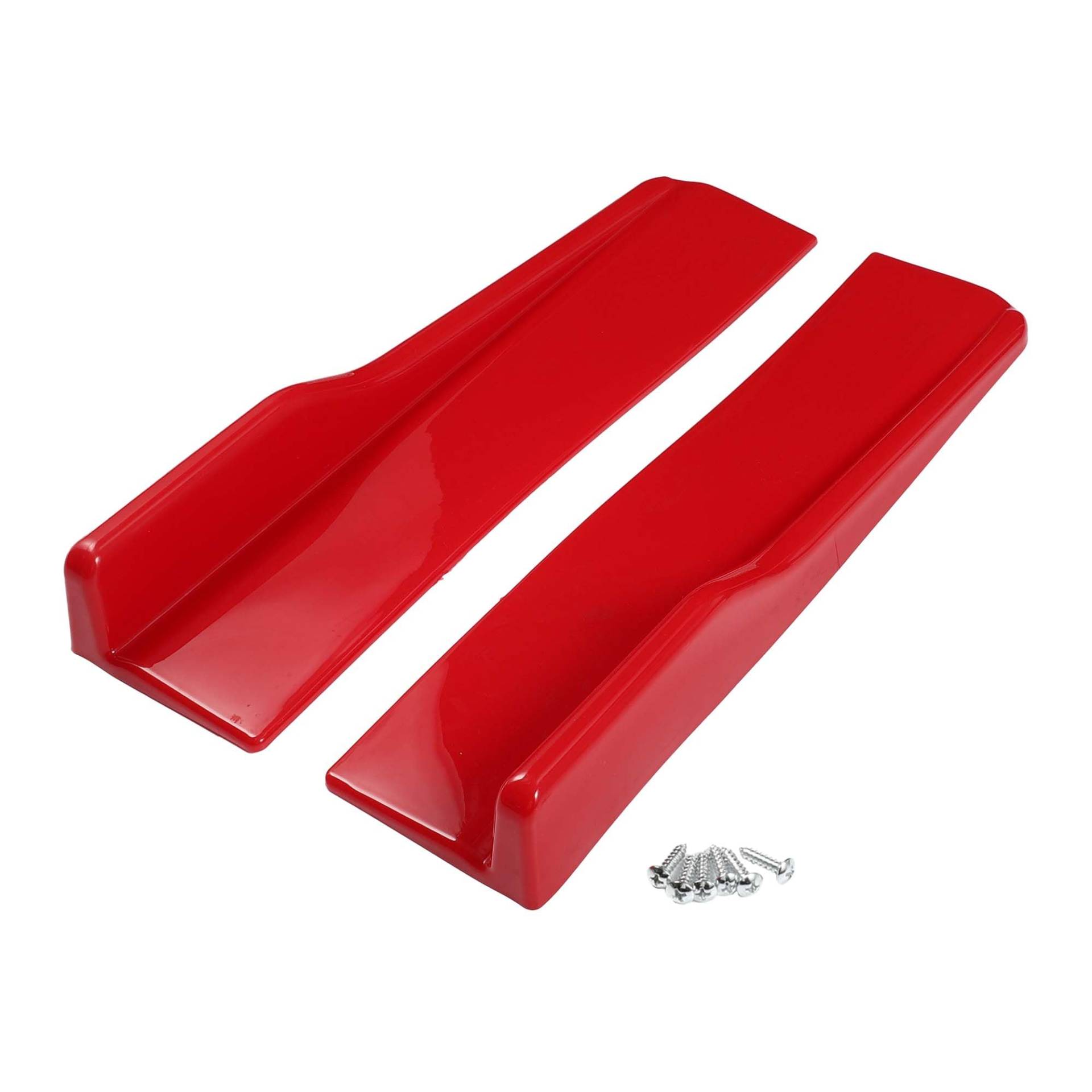 A ABSOPRO Auto Seitenschweller 45cm/17,72in Außenrocker Splitter Diffusor Kit Universal Hochfeste ABS Rote Seitenschweller Verlängerungsplatte Untere Seitenunterkante Splitter Lip Spoiler von A ABSOPRO