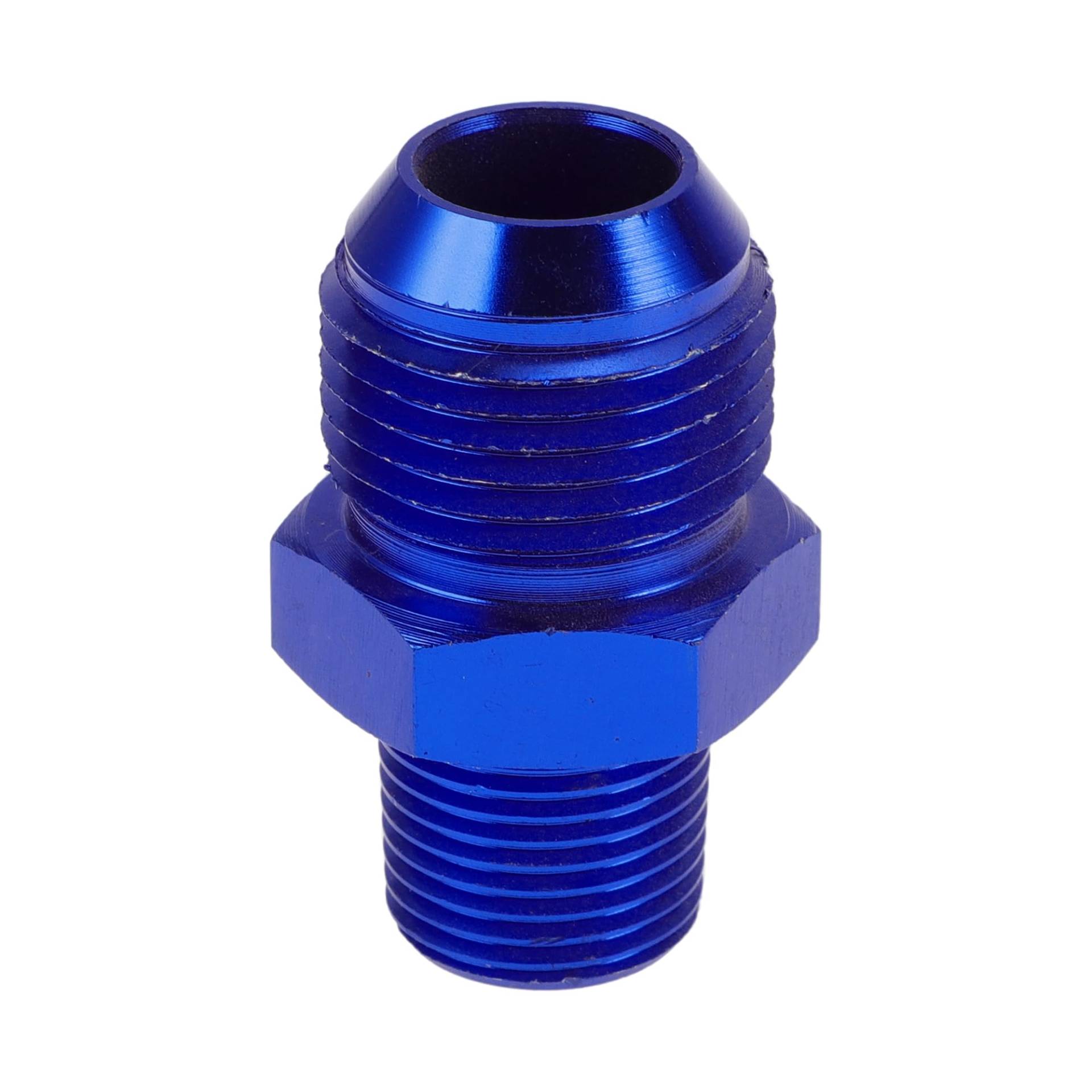 A ABSOPRO Männlicher Reduzierer Schlauchanschluss Adapter TF-AN10-3/8 NPT Kraftstoffleitung Verbinder Aluminium Blau von A ABSOPRO