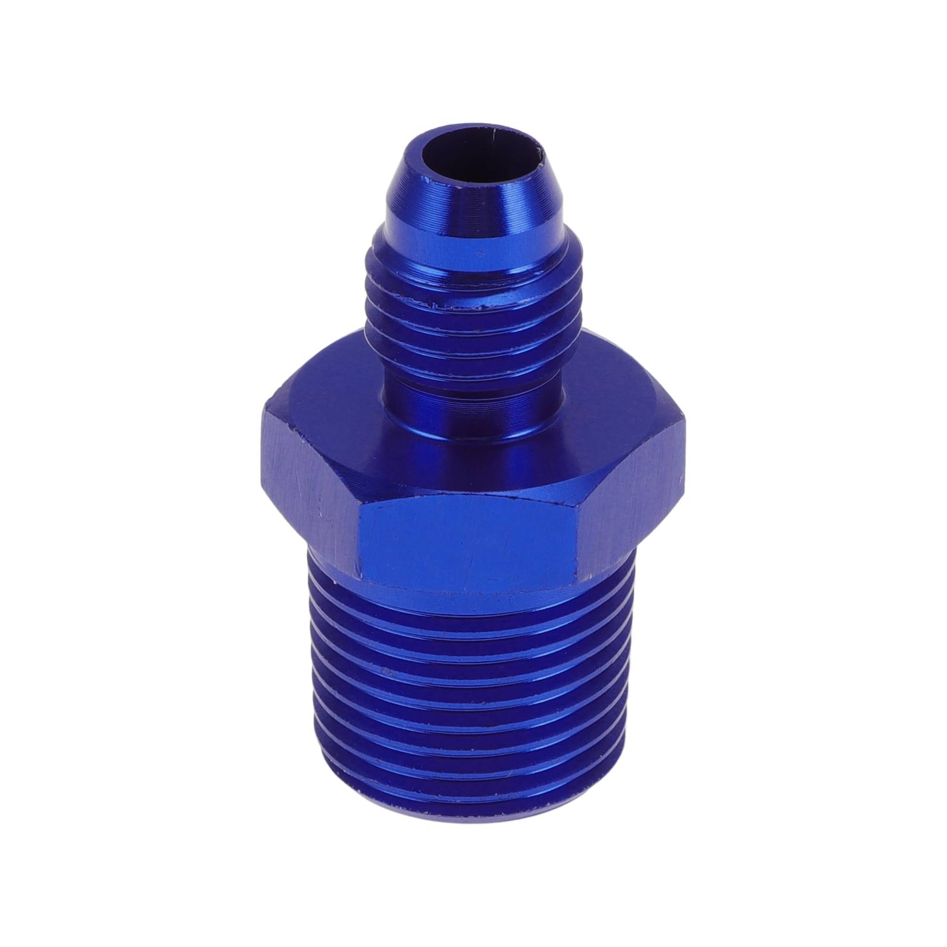 A ABSOPRO Männlicher Reduzierer-Schlauchanschluss Adapter TF-AN4-3/8 NPT Kraftstoffleitungskonnektor Aluminium Blau von A ABSOPRO