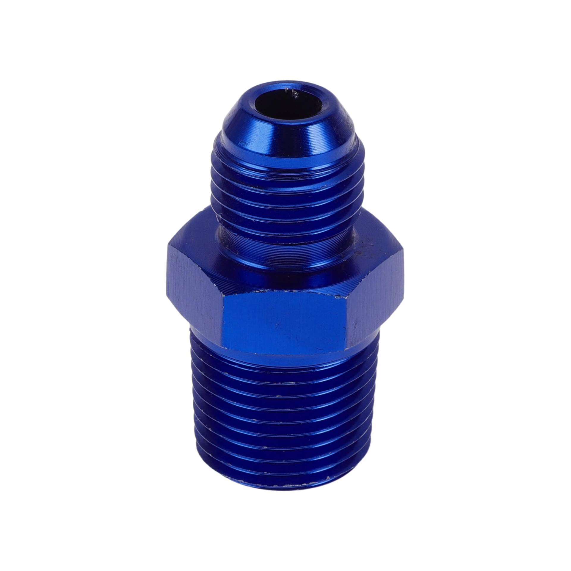 A ABSOPRO Männlicher Reduzierer Schlauchanschluss Adapter TF-AN6-3/8 NPT Kraftstoffleitung Verbinder Aluminium Blau von A ABSOPRO