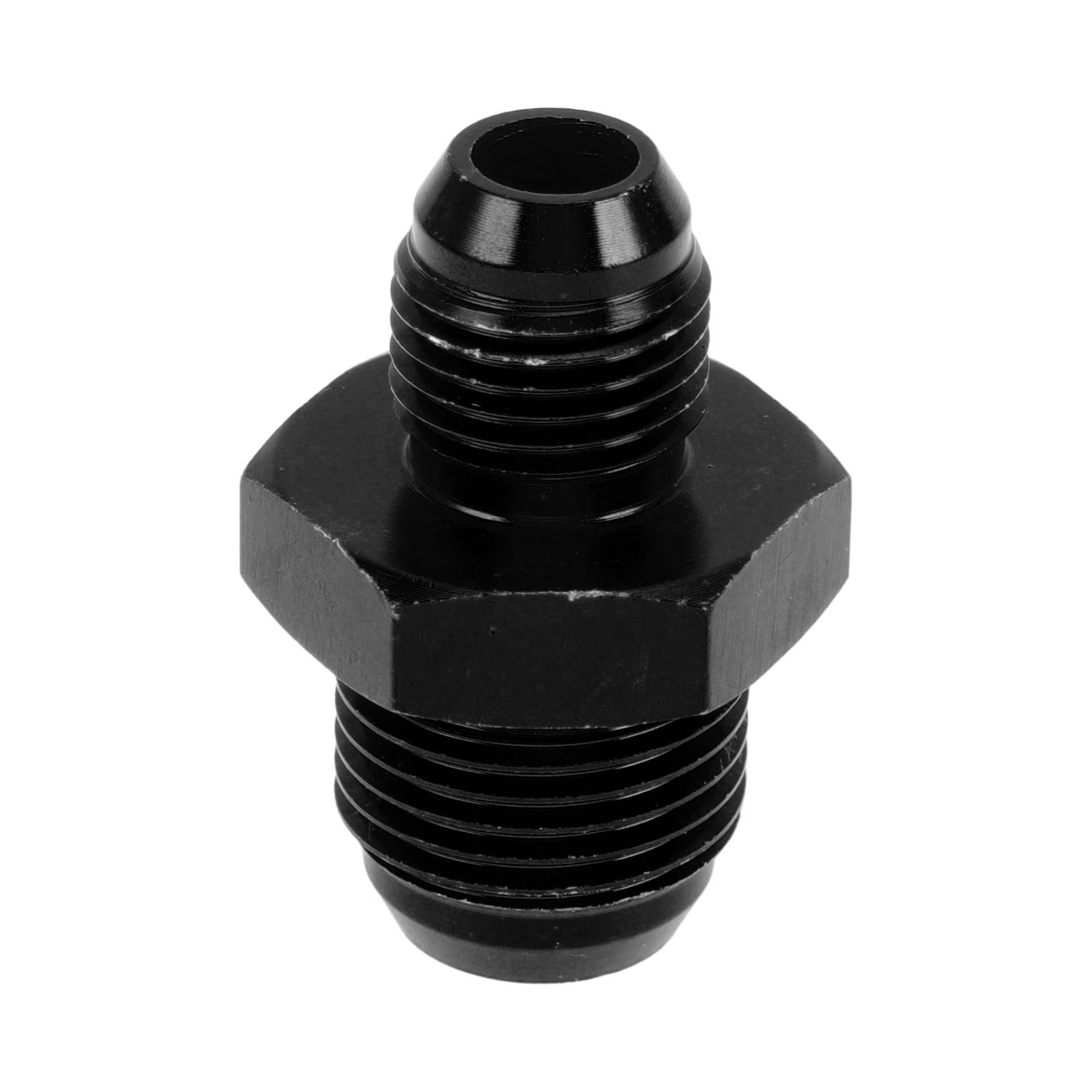 A ABSOPRO Male Flare Reducer Schlaucharmatur Adapter AN6-AN8 Kraftstoffleitung Verbinder Aluminium Schwarz von A ABSOPRO