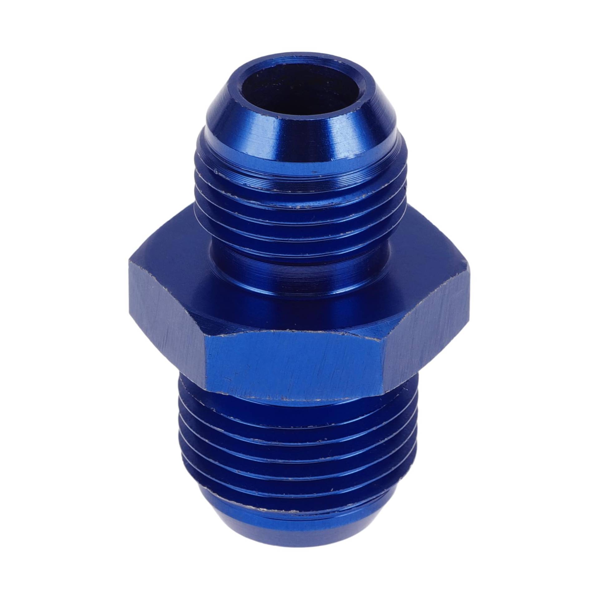 A ABSOPRO Male Flare Reducer Schlaucharmatur Adapter AN8-AN10 Kraftstoffleitung Verbinder Aluminium Blau von A ABSOPRO