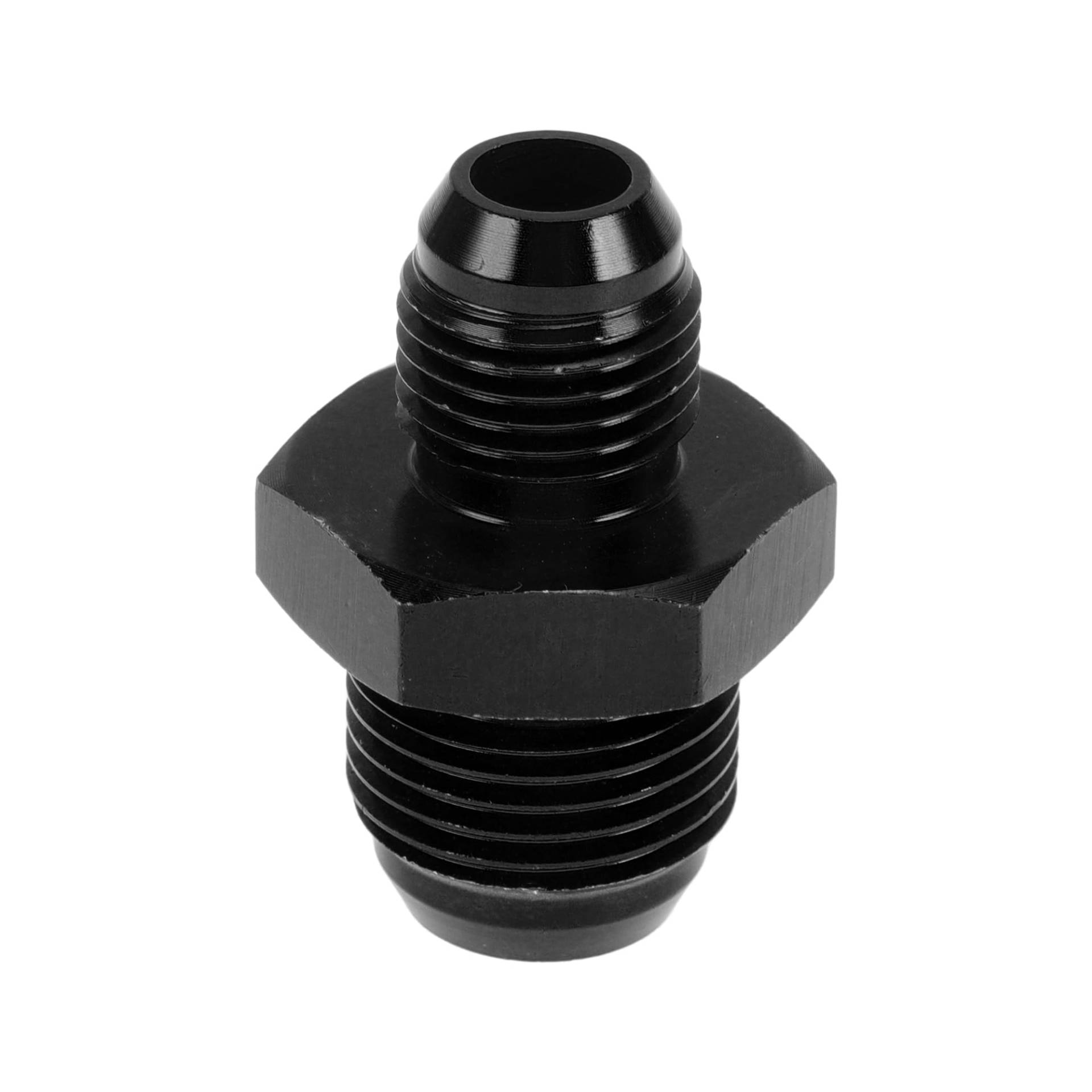 A ABSOPRO Male Flare Reducer Schlaucharmatur Adapter AN8-AN6 Kraftstoffleitung Verbinder Aluminium Schwarz von A ABSOPRO