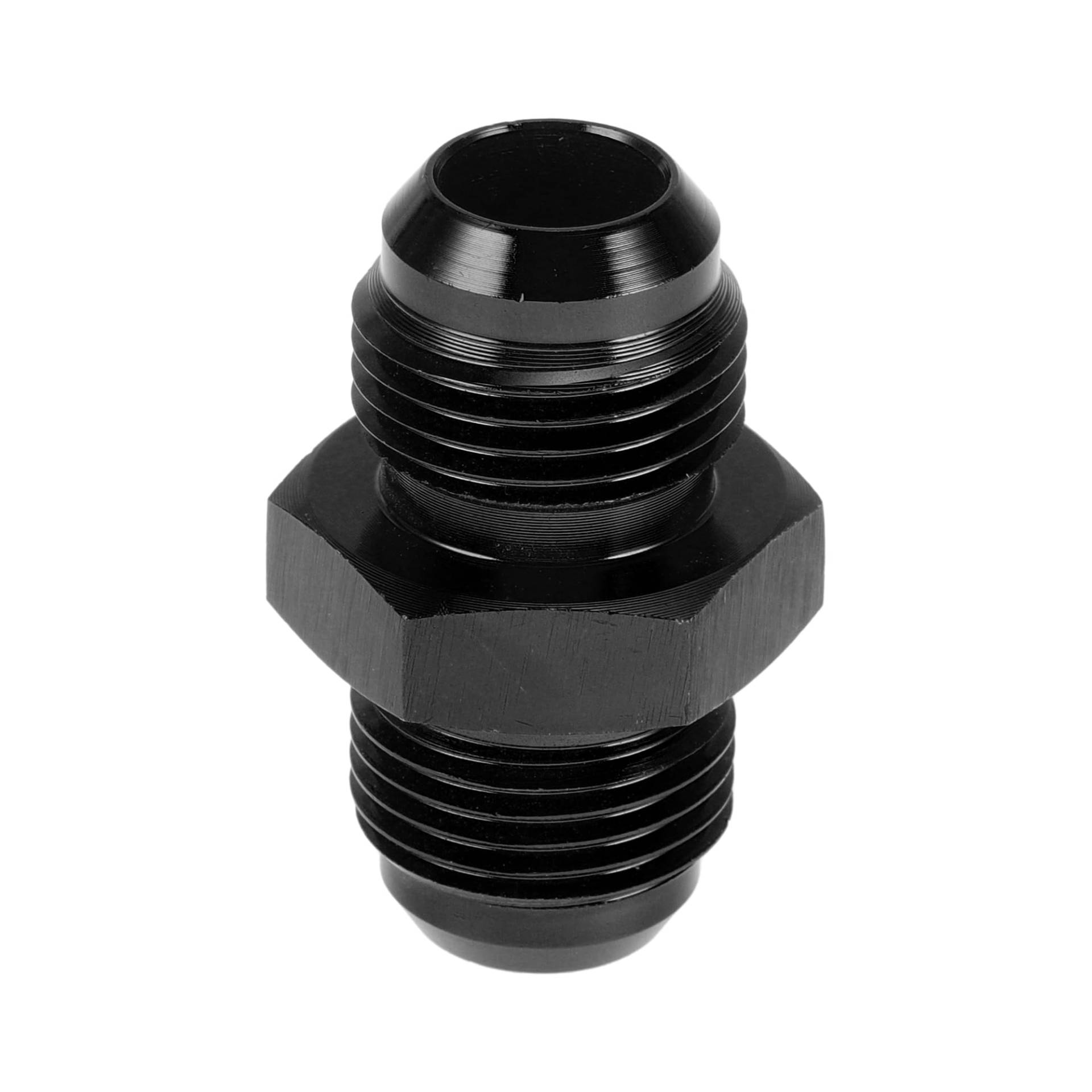 A ABSOPRO Male Flare Reducer Schlaucharmatur Adapter AN8-AN8 Kraftstoffleitung Verbinder Aluminium Schwarz von A ABSOPRO