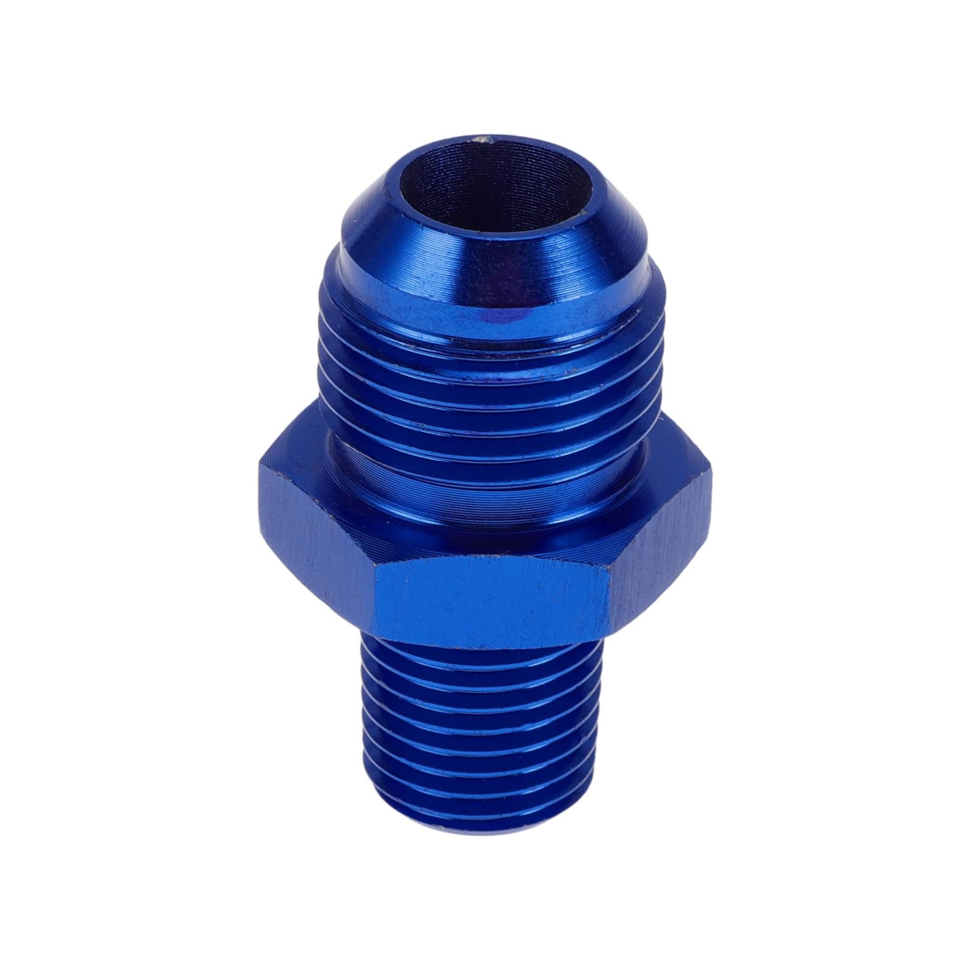 A ABSOPRO Male Flare Reducer Schlaucharmatur Adapter TF-AN8-1/4 NPT Kraftstoffleitung Verbinder Aluminium Blau von A ABSOPRO