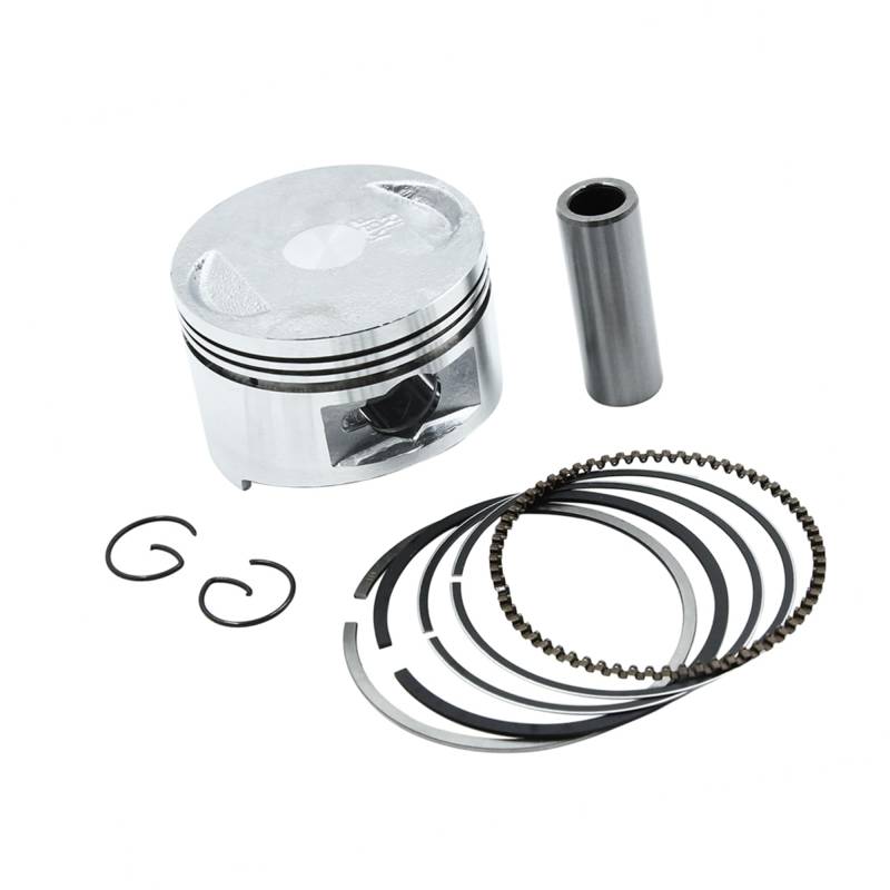 A ABSOPRO Motorradkolben Kolben Ringe Kit mit Bolzen 57mm Silber Ton für GY6-150 STD Artikelaustausch von A ABSOPRO