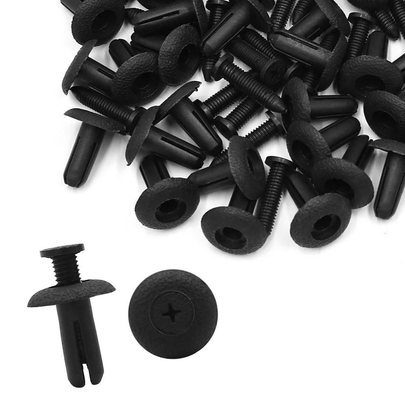 A ABSOPRO Stoßstange Niet Panel Trimming Retainer Clip Kunststoff Schwarz (Set von 30) von A ABSOPRO